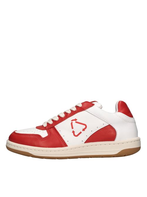 Sneakers in pelle ed ecopelle PAP | PAPD002 033BIANCO-ROSSO